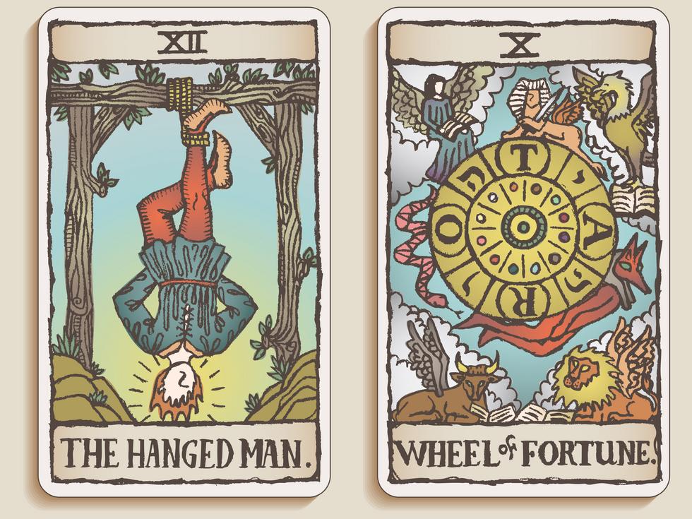 Death and the Hanged Man Tarot